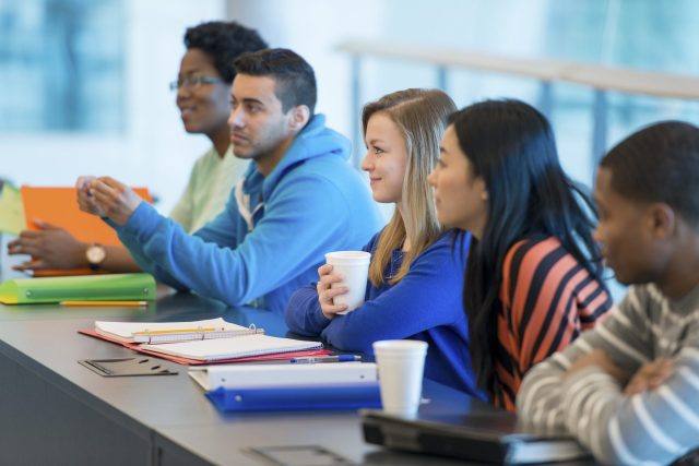 Studenten in de klas